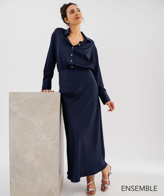 Ensemble chemise et jupe en satin pour femme  - GEMO