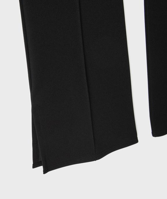 Pantalon fluide coupe flare avec taille élastique fille vue2 - GEMO (JUNIOR) - GEMO