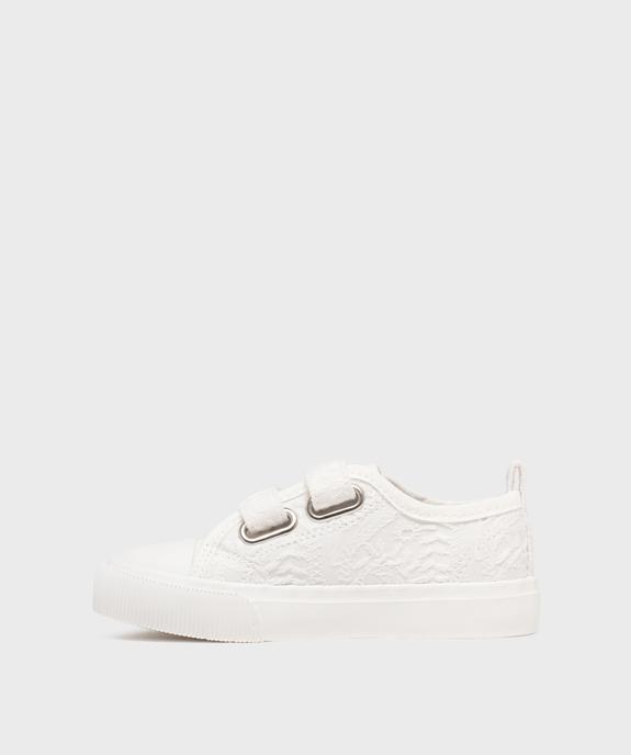 Tennis en toile brodée fermeture scratch fille - LuluCastagnette vue4 - LULUCASTAGNETTE - GEMO