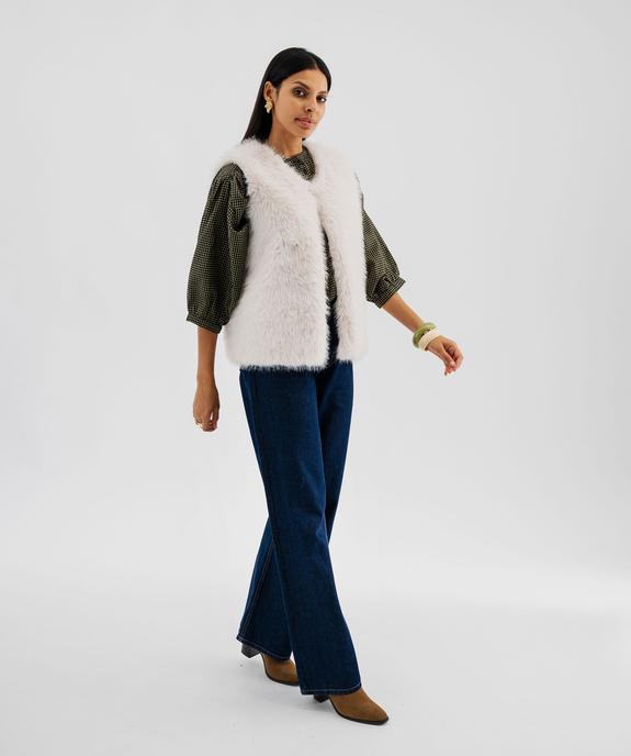 Blouse ample à manches 3/4 à carreaux femme vue4 - GEMO(FEMME PAP) - GEMO