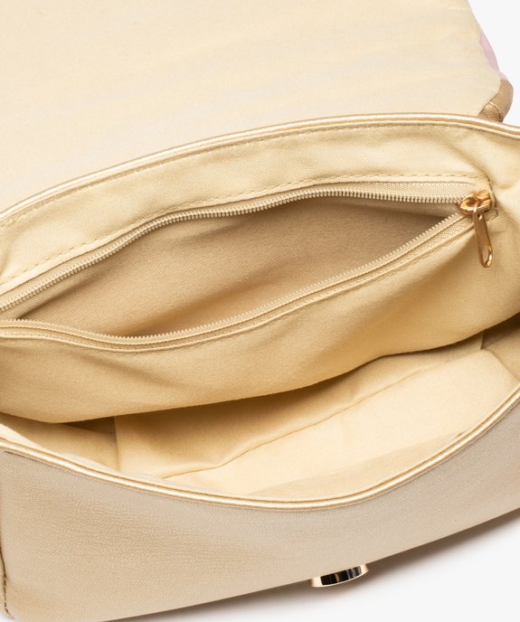 Sac bandoulière femme à rabat tressé bicolore vue3 - GEMO (ACCESS) - GEMO