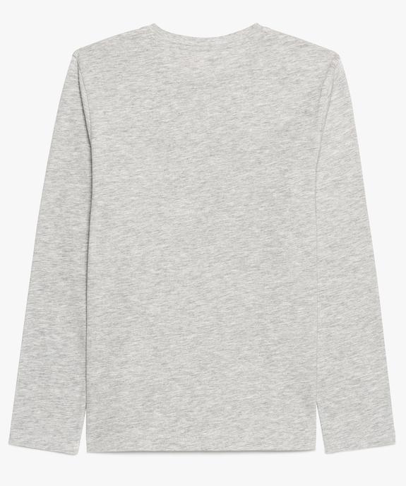 Tee-shirt garçon à manches longues avec inscription vue2 - GEMO (JUNIOR) - GEMO