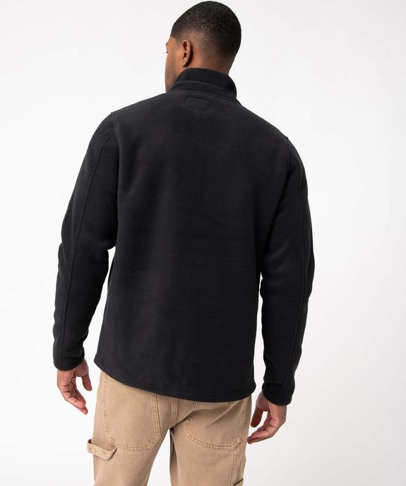 Sweat homme zippé en maille polaire à col doublé vue3 - KENSINGTON - GEMO