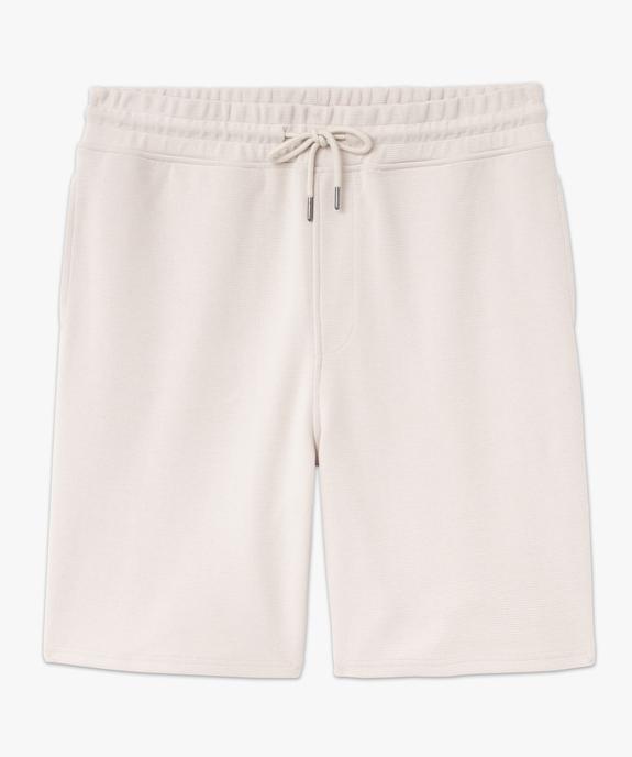 Bermuda en maille piquée à taille élastiquée homme vue4 - GEMO (HOMME) - GEMO