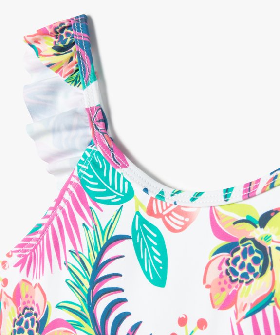 Maillot de bain fille une pièce à motifs fleuris vue2 - GEMO (ENFANT) - GEMO