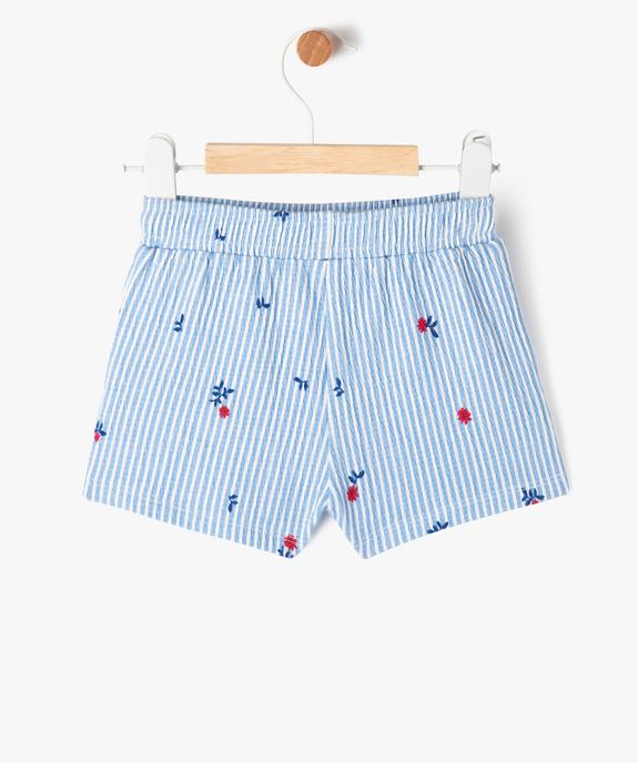 Short en maille gaufrée extensible bébé fille vue3 - GEMO(BEBE DEBT) - GEMO