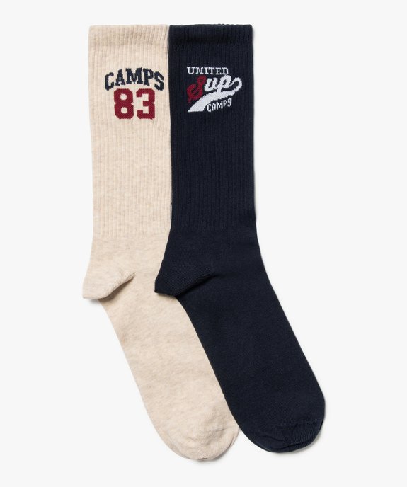 Chaussettes tige haute côtelée homme (lot de 2) - Camps United vue1 - CAMPS UNITED - GEMO