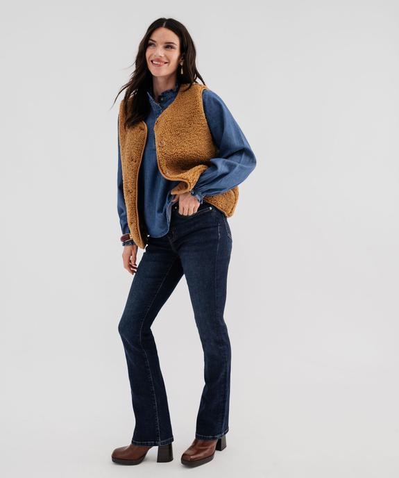 Veste sans manches en sherpa femme vue4 - GEMO 4G FEMME - GEMO