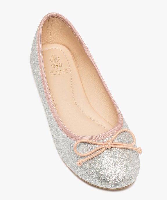Ballerines fille unies pailletées à nœud décoratif vue5 - LOVELY WINGS - GEMO