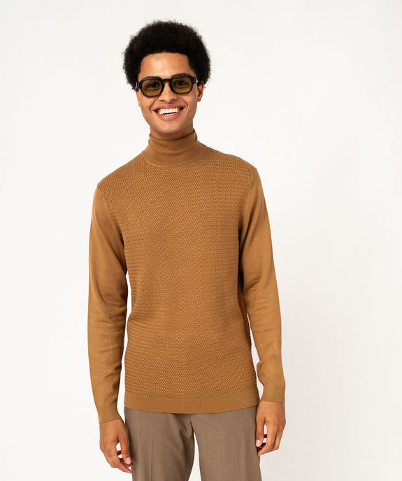Pull à col roulé en maille fine homme vue6 - GEMO 4G HOMME - GEMO