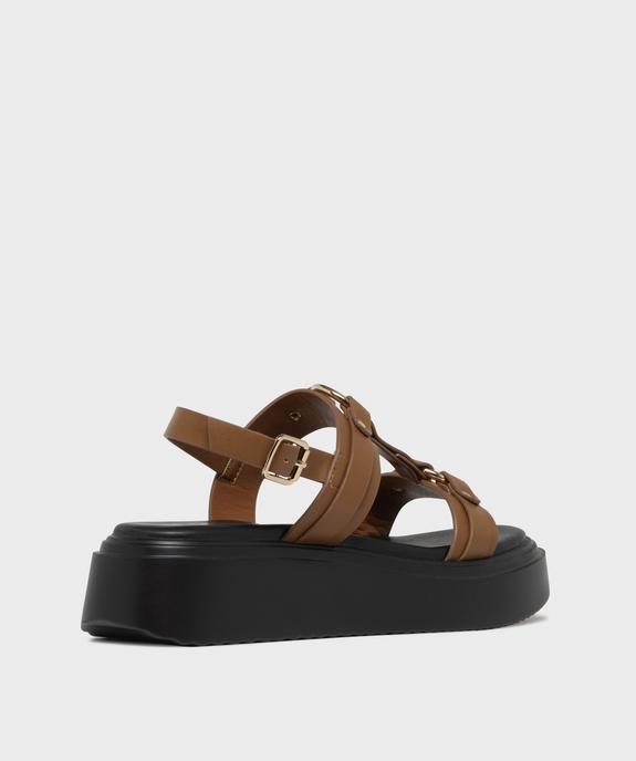 Sandales à brides sur semelle plateforme femme - 5 Miles vue5 - 5 MILES - GEMO