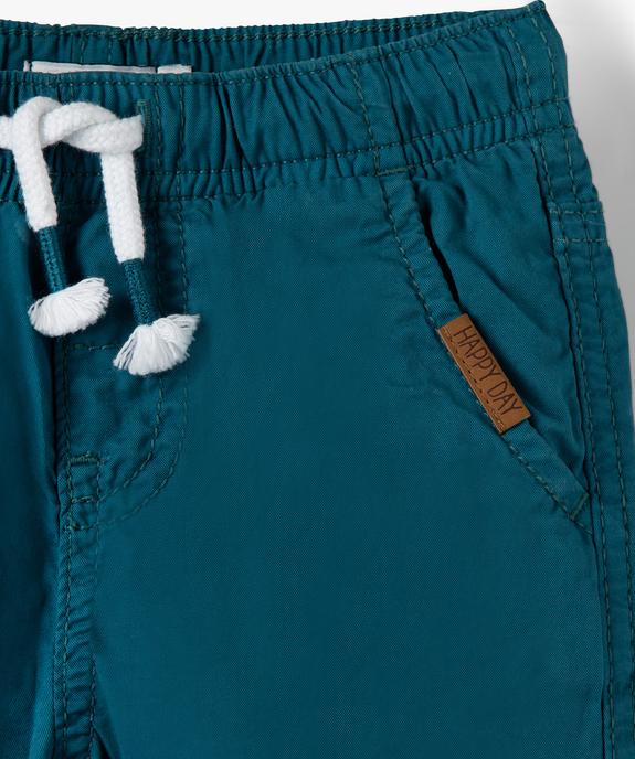 Bermuda en toile à taille élastiquée bébé garçon vue2 - GEMO 4G BEBE - GEMO