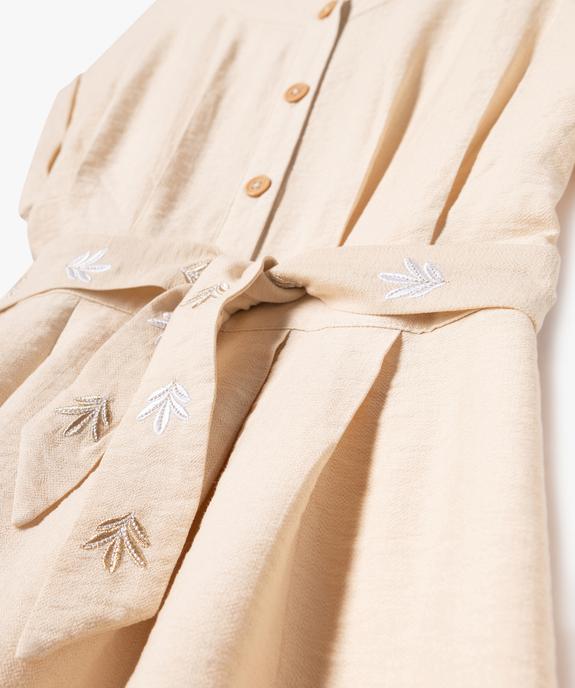 Robe fluide à manches courtes fille vue2 - GEMO 4G FILLE - GEMO