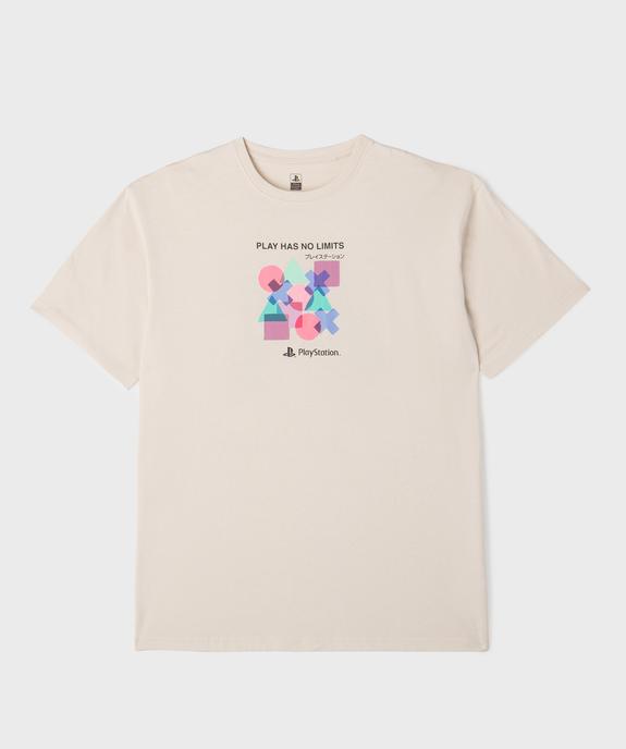 Tee-shirt manches courtes imprimé coupe oversize garçon - PlayStation vue1 - PLAYSTATION - GEMO