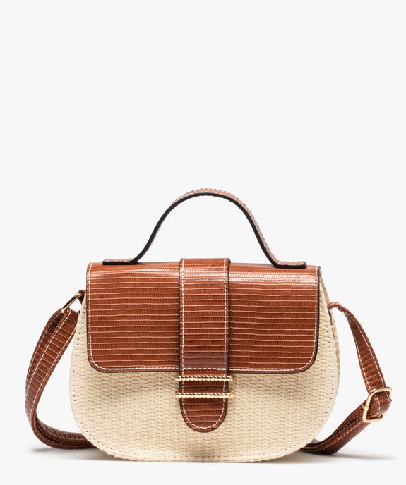 Sac à main femme compact et rond à décor en relief vue1 - GEMO (ACCESS) - GEMO