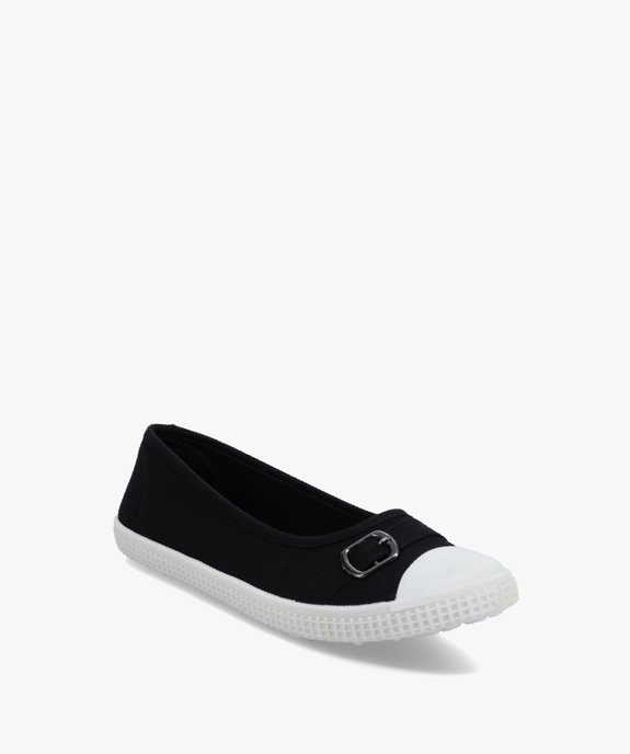 Ballerines femme en toile avec bout renforcé vue2 - GEMO (SPORTSWR) - GEMO