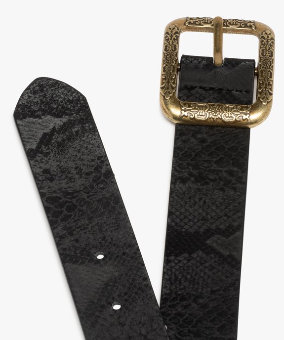 Ceinture femme avec boucle en métal vieilli vue2 - GEMO (ACCESS) - GEMO
