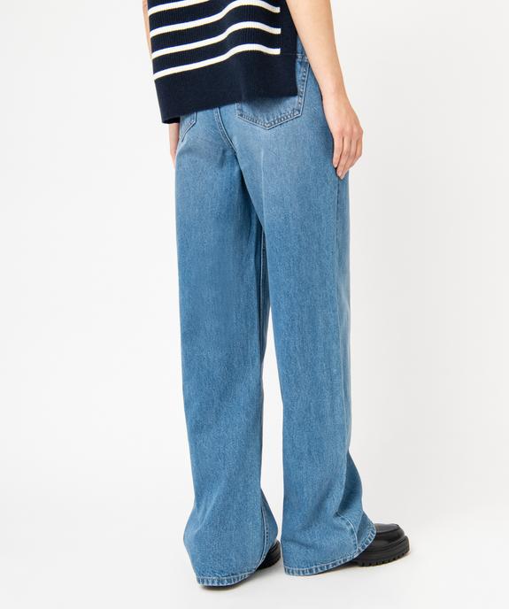 Jean wide leg taille haute femme vue3 - GEMO 4G FEMME - GEMO