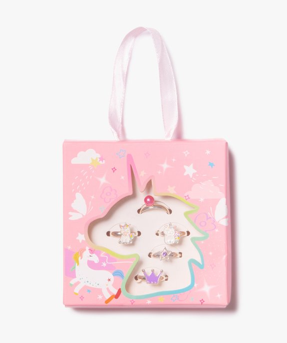 Coffret de bagues pour fille assorties (lot de 5) vue1 - GEMO - GEMO