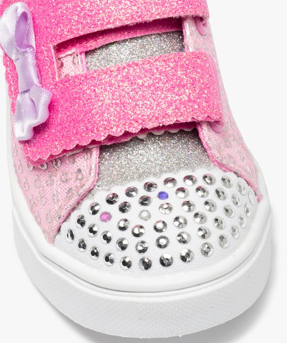 Baskets fille en toile à bout lumineux – Skechers Twinkle Toes vue6 - SKECHERS - GEMO