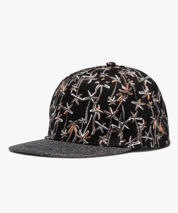 Casquette fille avec motifs palmiers et visière à paillettes vue1 - GEMO (JUNIOR) - GEMO