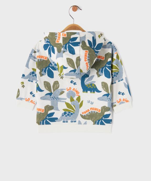 Sweat à capuche à motif dinosaure facile à enfiler bébé garçon vue3 - GEMO 4G BEBE - GEMO