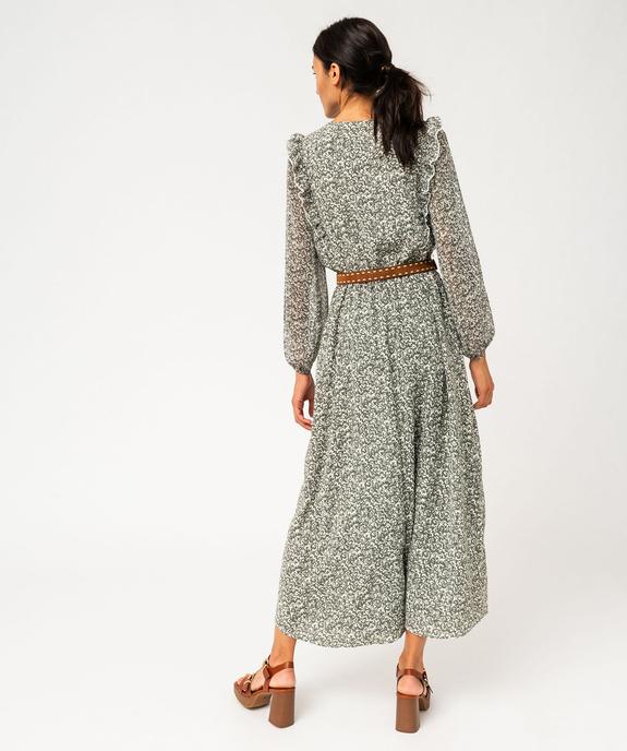 Robe longue à manches longues imprimé fleuri femme vue3 - GEMO(FEMME PAP) - GEMO