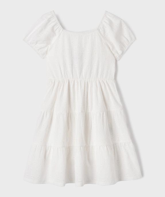 Robe courte en dentelle à manches courtes bouffantes fille vue1 - GEMO (JUNIOR) - GEMO