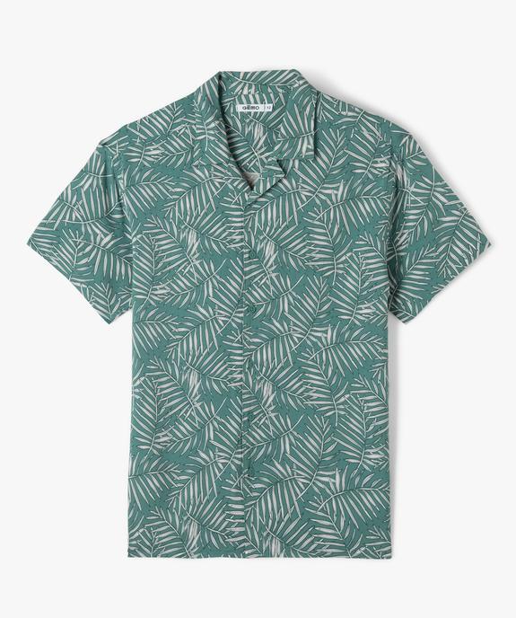 Chemise manches courtes fluide imprimé tropical garçon vue1 - GEMO 4G GARCON - GEMO