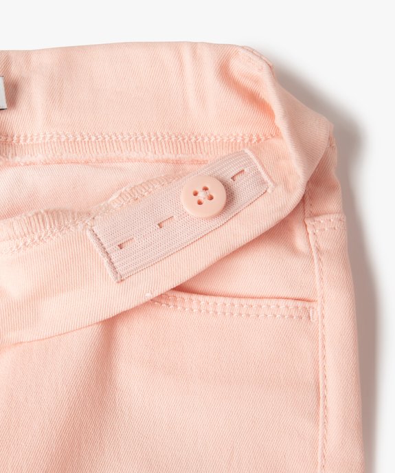 Pantalon skinny uni à taille élastiquée fille vue2 - GEMO 4G FILLE - GEMO