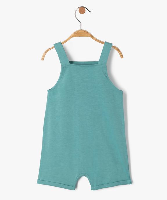 Salopette courte bébé garçon en jersey de coton vue4 - GEMO 4G BEBE - GEMO