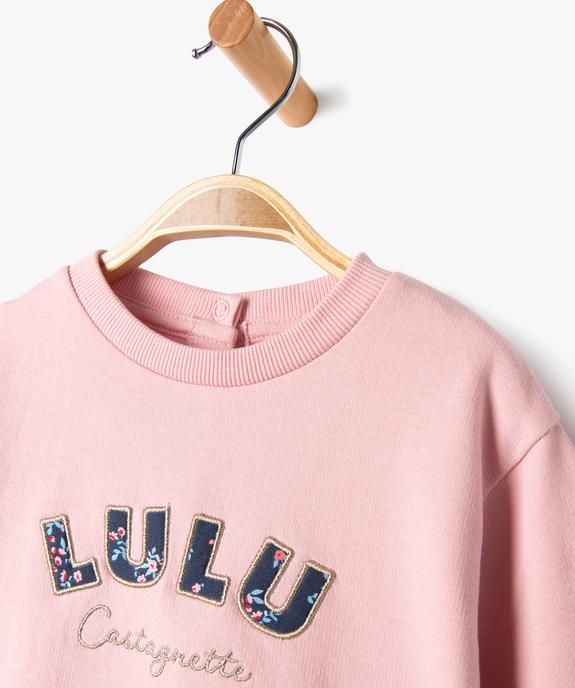 Robe effet 2-en-1 à fleurs bébé fille - LuluCastagnette vue3 - LULUCASTAGNETTE - GEMO