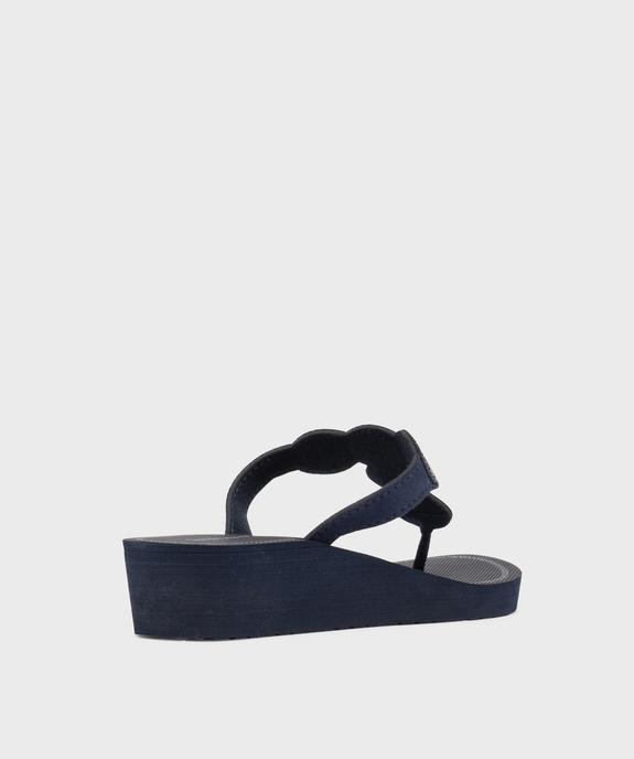 Tongs de plage à talon compensé femme - Isotoner vue4 - ISOTONER - GEMO
