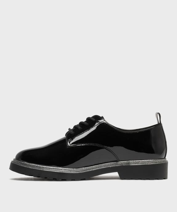 Derbies vernis avec semelle bordée de paillettes femme - Follow Me vue3 - FOLLOW ME - GEMO