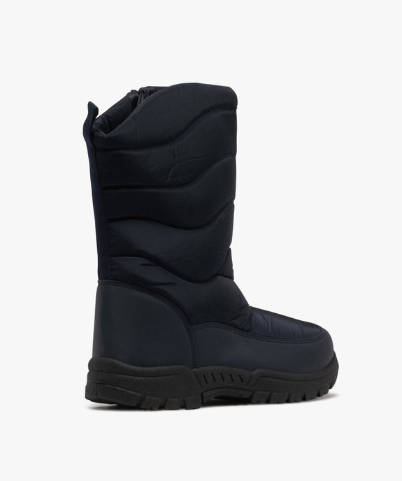 Après-ski femme à zip effet matelassé avec semelle épaisse crantée  vue4 - SNOW FUN - GEMO