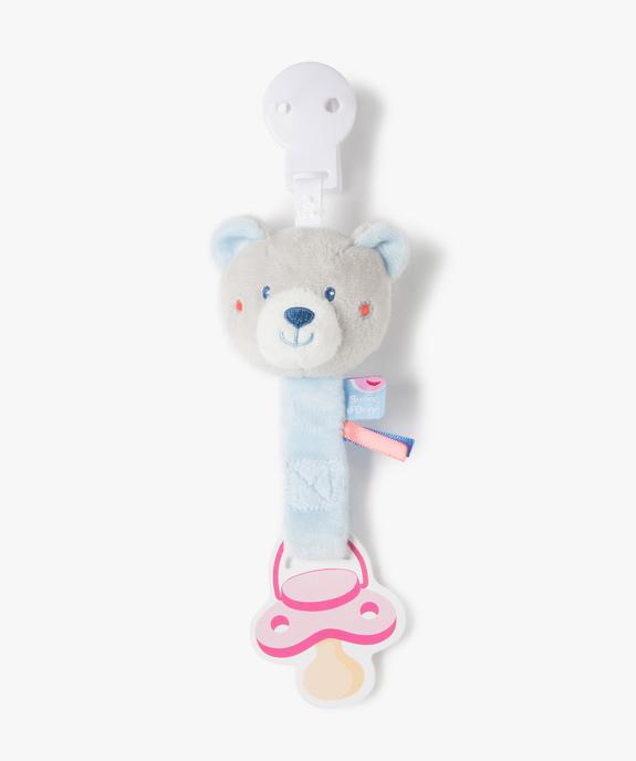 Attache-tétine peluche ourson- Sucre d'Orge vue1 - SUCRE D'ORGE - GEMO