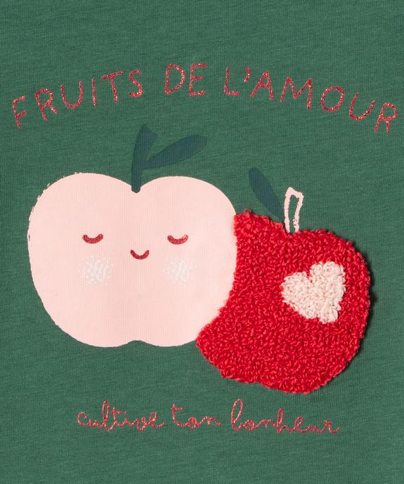 Tee-shirt à manches longues avec motif en relief bébé fille vue2 - GEMO(BEBE DEBT) - GEMO