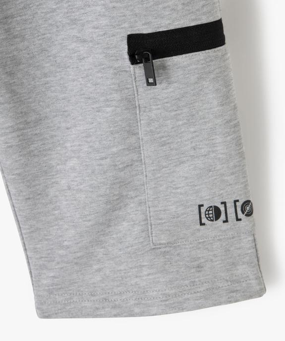 Bermuda garçon en maille jersey et poche zippée vue2 - GEMO (ENFANT) - GEMO