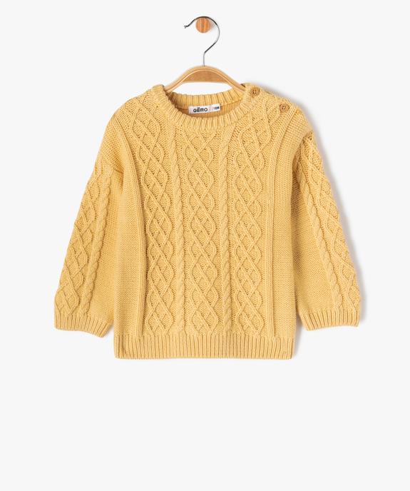 Pull à torsades bébé garçon vue2 - GEMO(BEBE DEBT) - GEMO