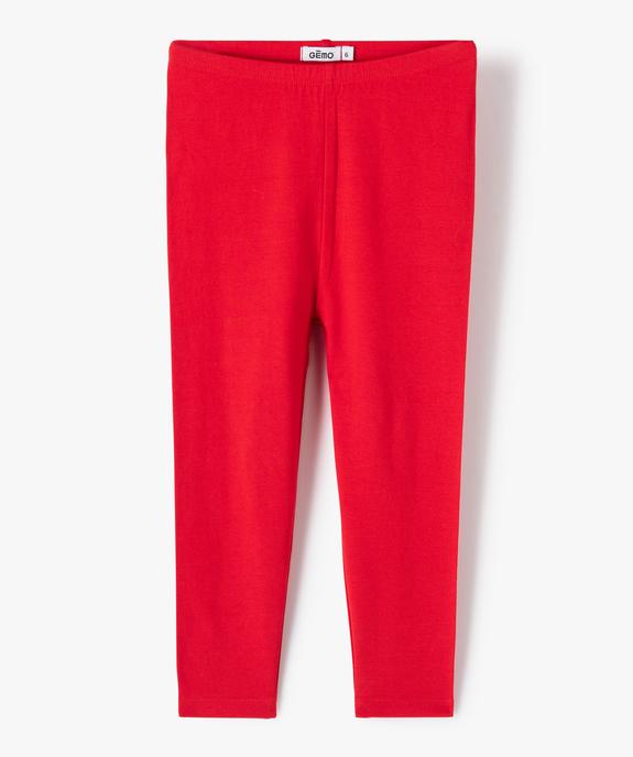 Legging 7/8ème uni à taille élastiquée fille vue4 - GEMO (ENFANT) - GEMO