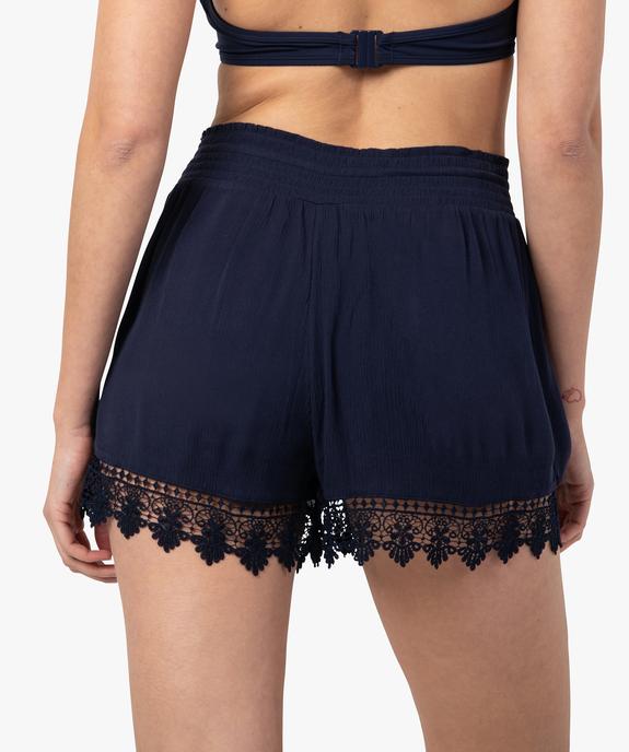 Short de plage avec finitions brodées femme vue2 - GEMO 4G FEMME - GEMO