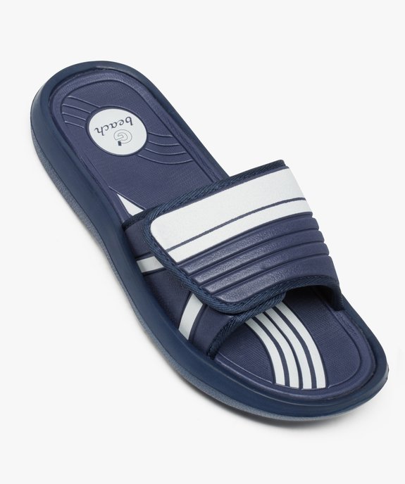 Sandales homme bicolores avec scratch pour la plage vue5 - GEMO (PLAGE) - GEMO