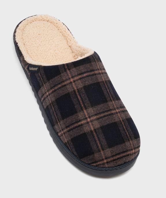Chaussons mules à motif tartan homme - Isotoner vue5 - ISOTONER - GEMO