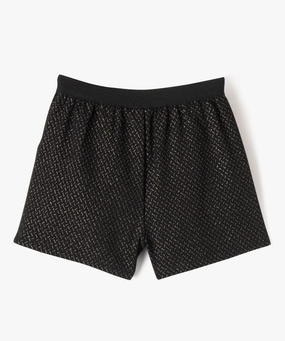 Short de cérémonie à motifs pailletés fille vue4 - GEMO (ENFANT) - GEMO