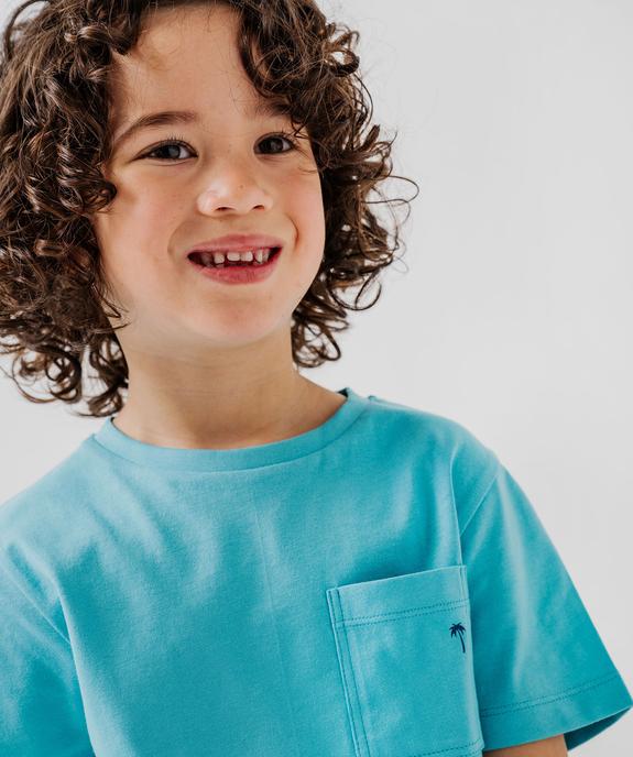 Tee-shirt manches courtes avec poche poitrine imprimée garçon vue1 - GEMO (ENFANT) - GEMO