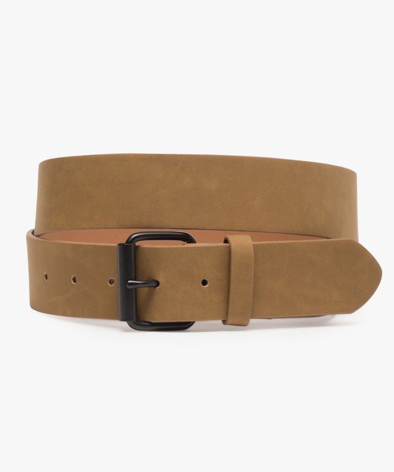 Ceinture homme unie avec boucle métallique contrastante vue1 - GEMO (ACCESS) - GEMO