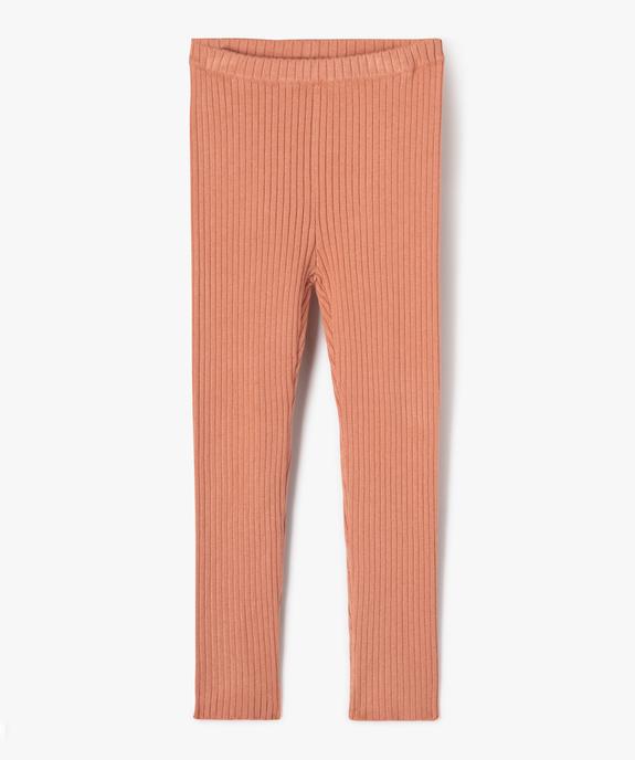 Pantalon leggings en maille côtelée fille vue1 - GEMO 4G FILLE - GEMO