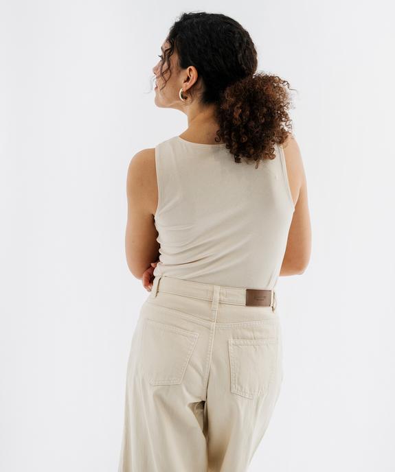 Débardeur en jersey de coton stretch à bretelle bijou femme vue3 - GEMO(FEMME PAP) - GEMO