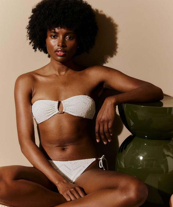 Haut de maillot de bain bandeau à tour de cou femme vue1 - GEMO (PLAGE) - GEMO