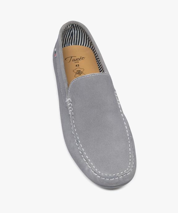 Mocassin dessus cuir velours semelle souple homme - Tanéo vue5 - TANEO - GEMO